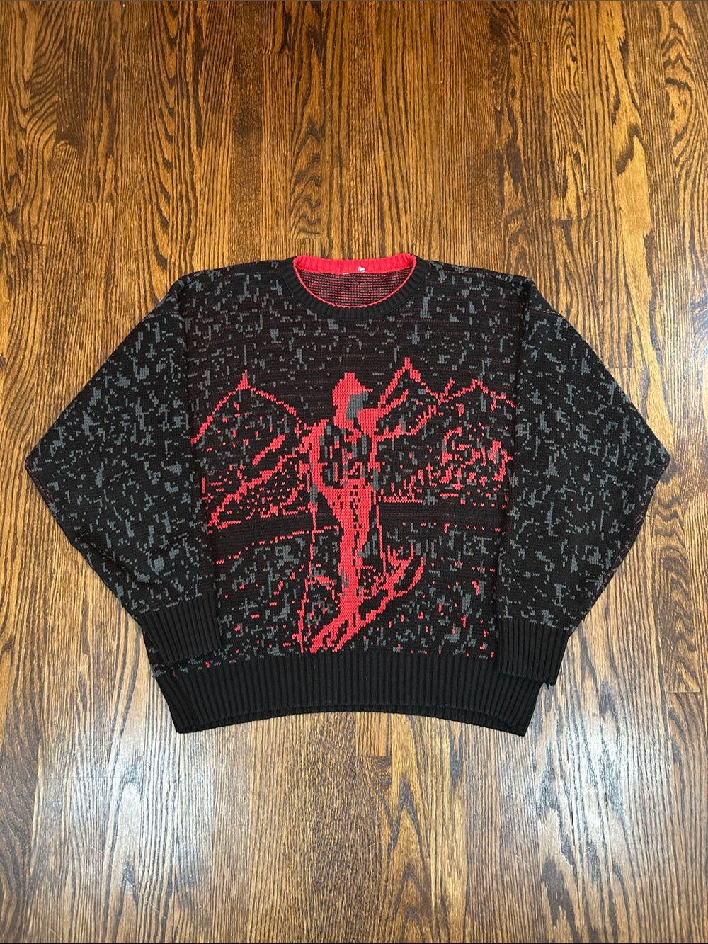 Vintage 80s Skiing Knit Sweater
